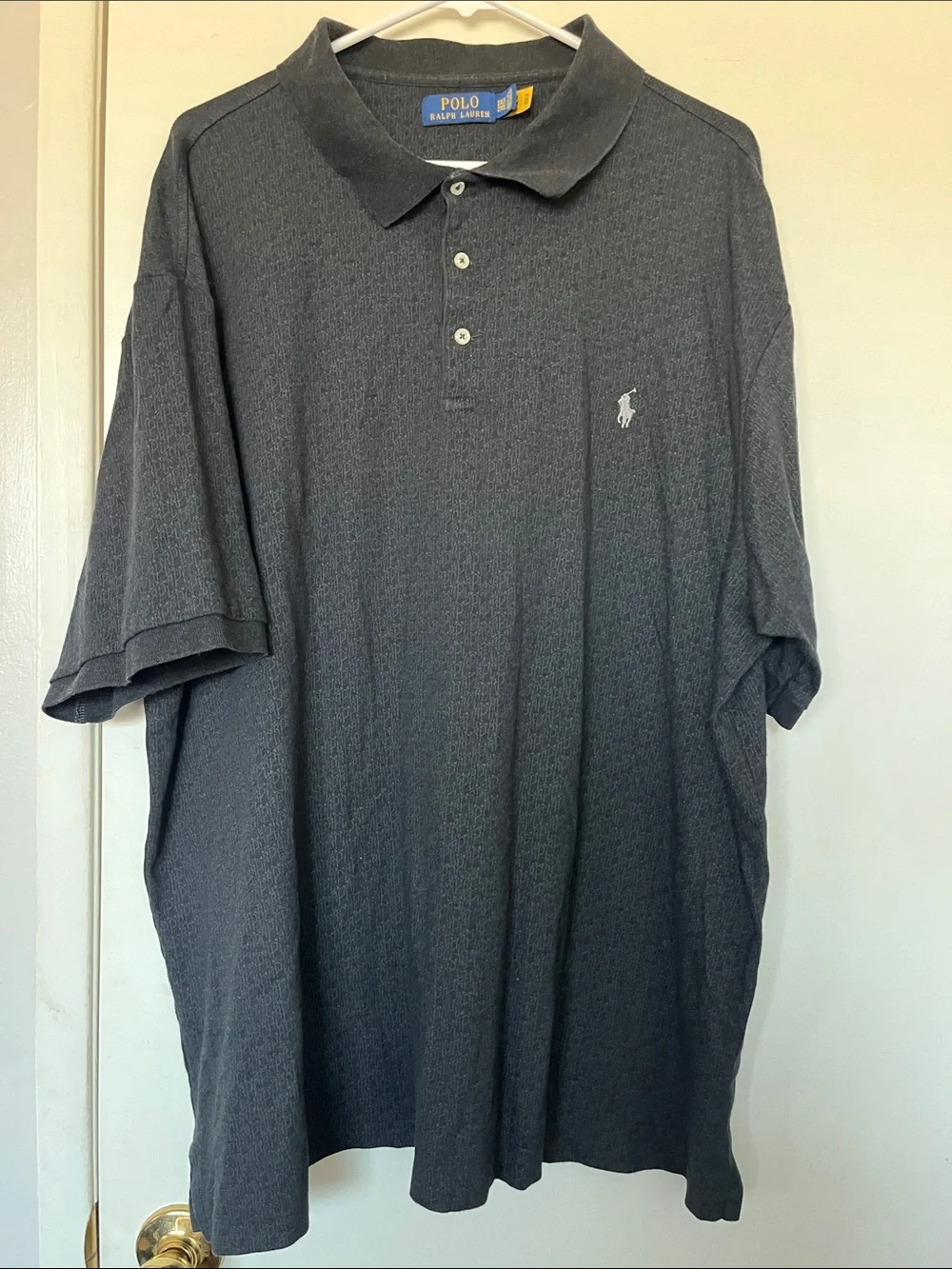 Polo Ralph Lauren PRL Monogram Logo Print Polo Shirt Men’s 2XLT Dark Gray